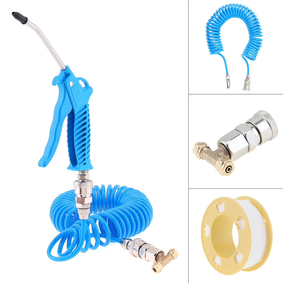 

High Pressure Pneumatic Cleaning Dust Gun Set with 5M Flexible Telescopic Hose and Hand Air Valve for Factory Facilities
