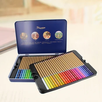 

Oily Colored Pencil Set 24 36 48 Colors Metal/Paper Box for Professional Drawing Painting Coloring Book Art School Supplies
