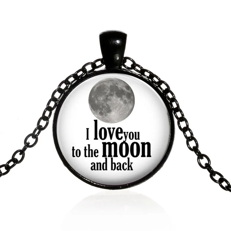 Колье SIAN I Love You To Moon And Back стеклянное кулонное ожерелье с кулоном в виде Купола для
