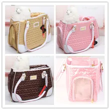 Домашнее животное собака cat щенок несущие путешествие мешок внешний дверь мешок осуществляется мешок три цвета