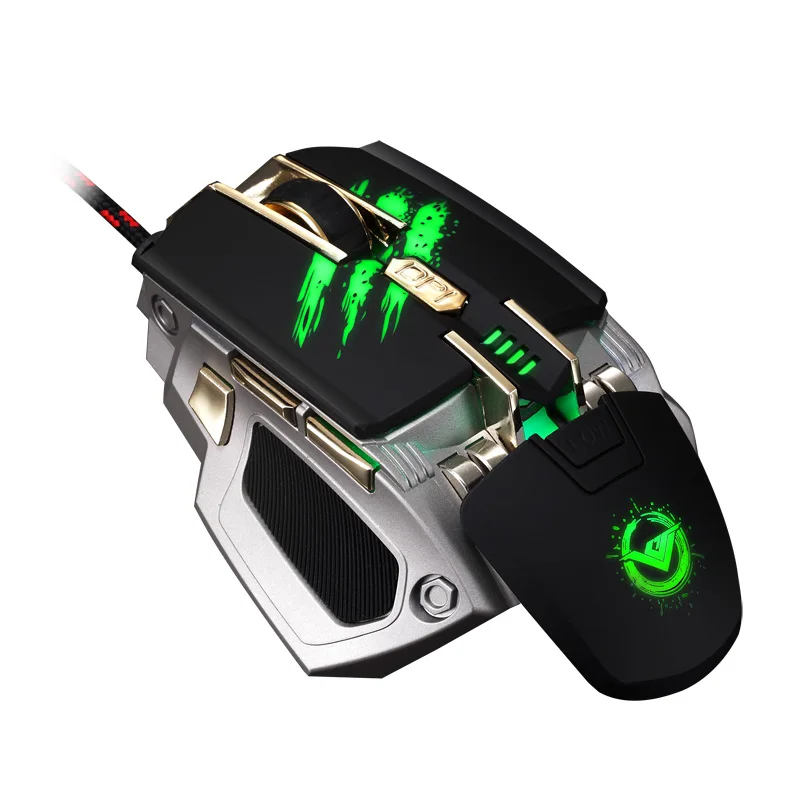 Mouse a Laser Jogo do Rato do Rato do Computador Cores de Luz Transmissionf para Gamer Usb com 7 Rajfoo Novo Respiração 4 Velocidade 4000 Dpi