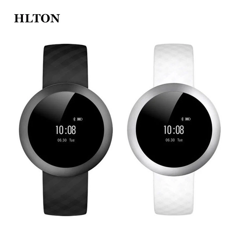 HLTON Smart Bluetooth Wristband Health Wrist Bracelet Heart Rate Monitor Passometer Call Remind Smart Watch For
