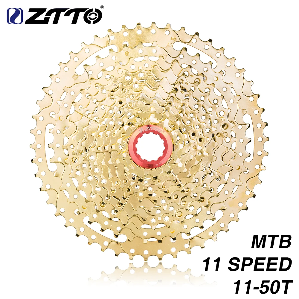 Ztto MTB 11 Скорость Золотой Сверхлегкий кассета 11s 11-50 т в сутки широкого соотношения свободного хода звездочки горный запчасти для велосипеда