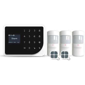 

433mhz gsm wifi home alarm system touch LCD panel alarm system support doorbell function / GSM wireles alarm system