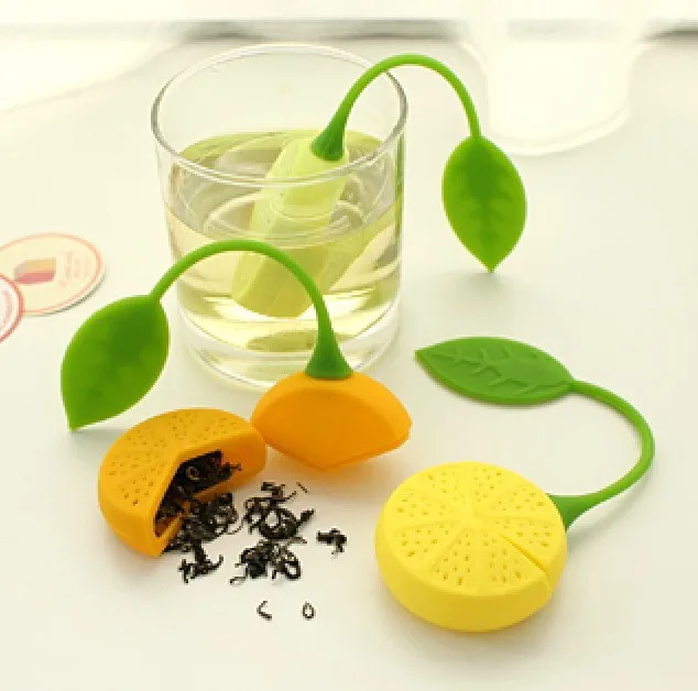 

1Pc Tea Strainer Silicone Strawberry Lemon Design Loose Tea Leaf Strainer Bag Herbal Spice Infuser Filter Tools