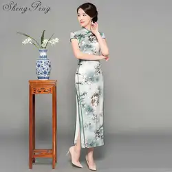 Cheongsam китайский стиль женщины китайское платье Ципао в китайском стиле восточные платья современные китайское платье CC491