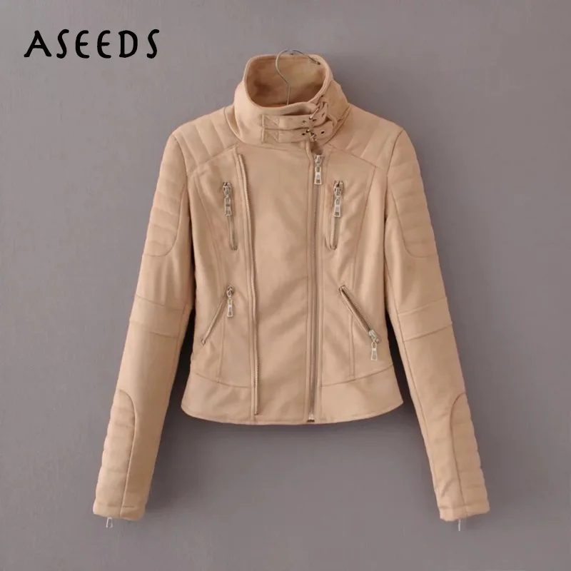 Popular Faux Brown Leather Bomber Jacket-Buy Cheap Faux