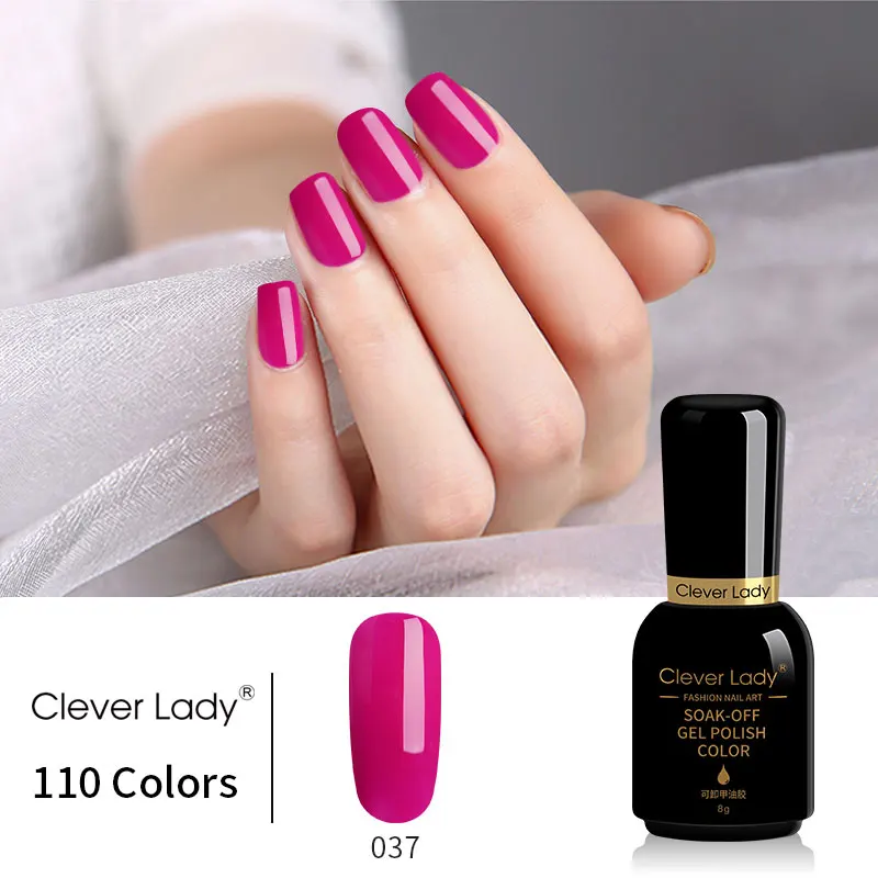 Clever Lady УФ-гель для ногтей светодиодный геллак Esmalte Permanente Гибридный гвоздь гель лак 110 цветов Набор лаков для ногтей смола 8 мл(1 - Цвет: 037