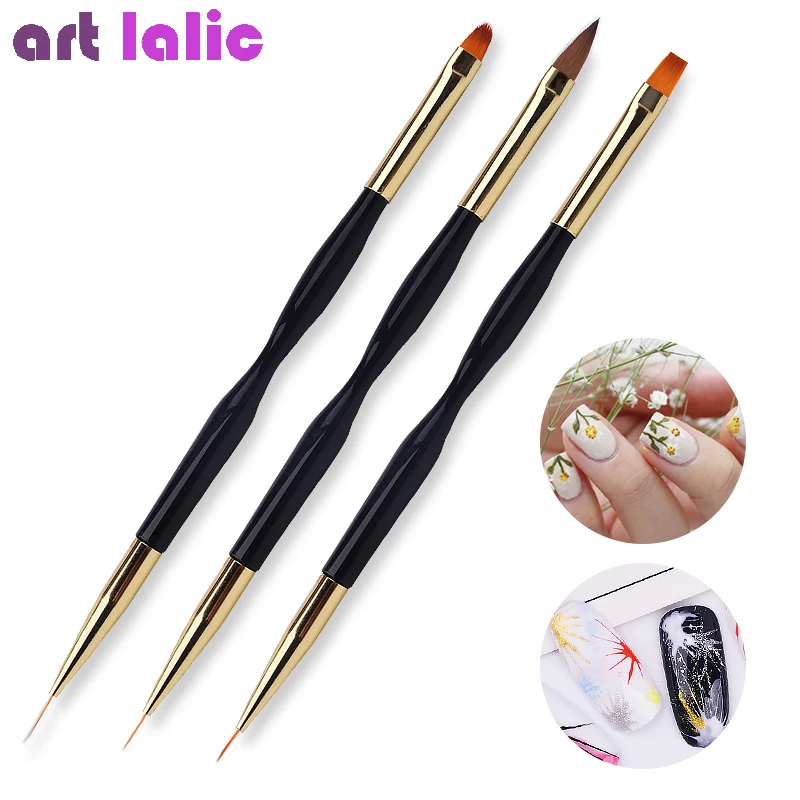 Drawing Lines On Nails : New pc double end nail brush painting drawing lines pen