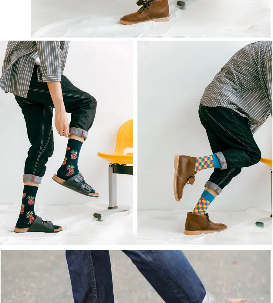 LIONZONE 10 пар/лот смешные мужские носки Calcetines Divertidos подарки для мужчин Красочные дизайнерские брендовые счастливые носки Meias Masculino