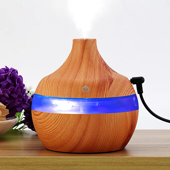 

300ml Mini Atomization Ultrasonic Air Humidifier LED Color Change Nightlight Aroma Essential Oil Diffuser For Home Office