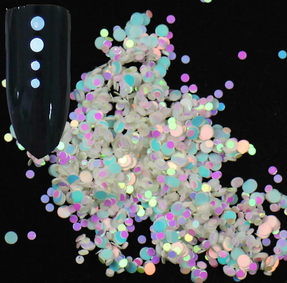 

30g/pack, Acrylic Round Shapes Sequin, Iridescent Rainbow Shining Slice 3D Glitters Paillettes For Nail,Tatto Art,Make Up.