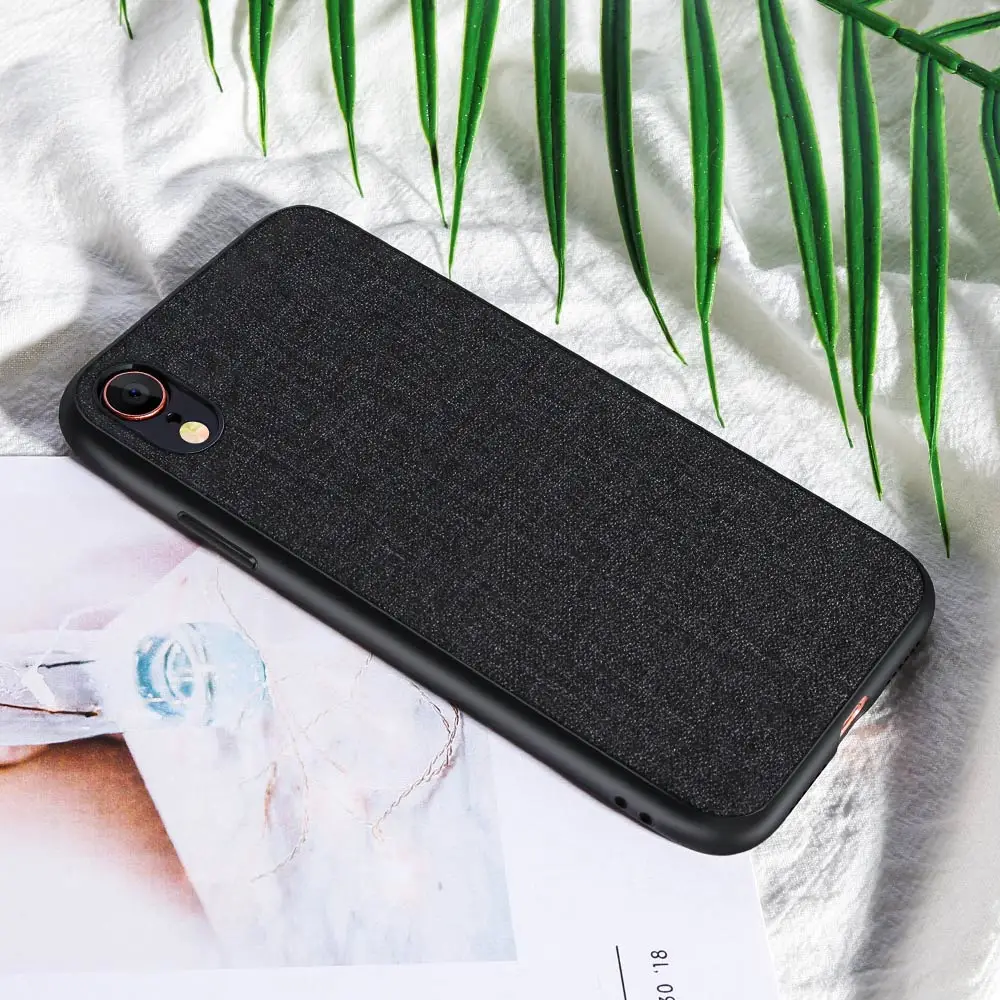 CASEIER тканевый чехол для телефона iPhone 7 Plus 8 XR XS MAX деловой 6 6S задняя крышка