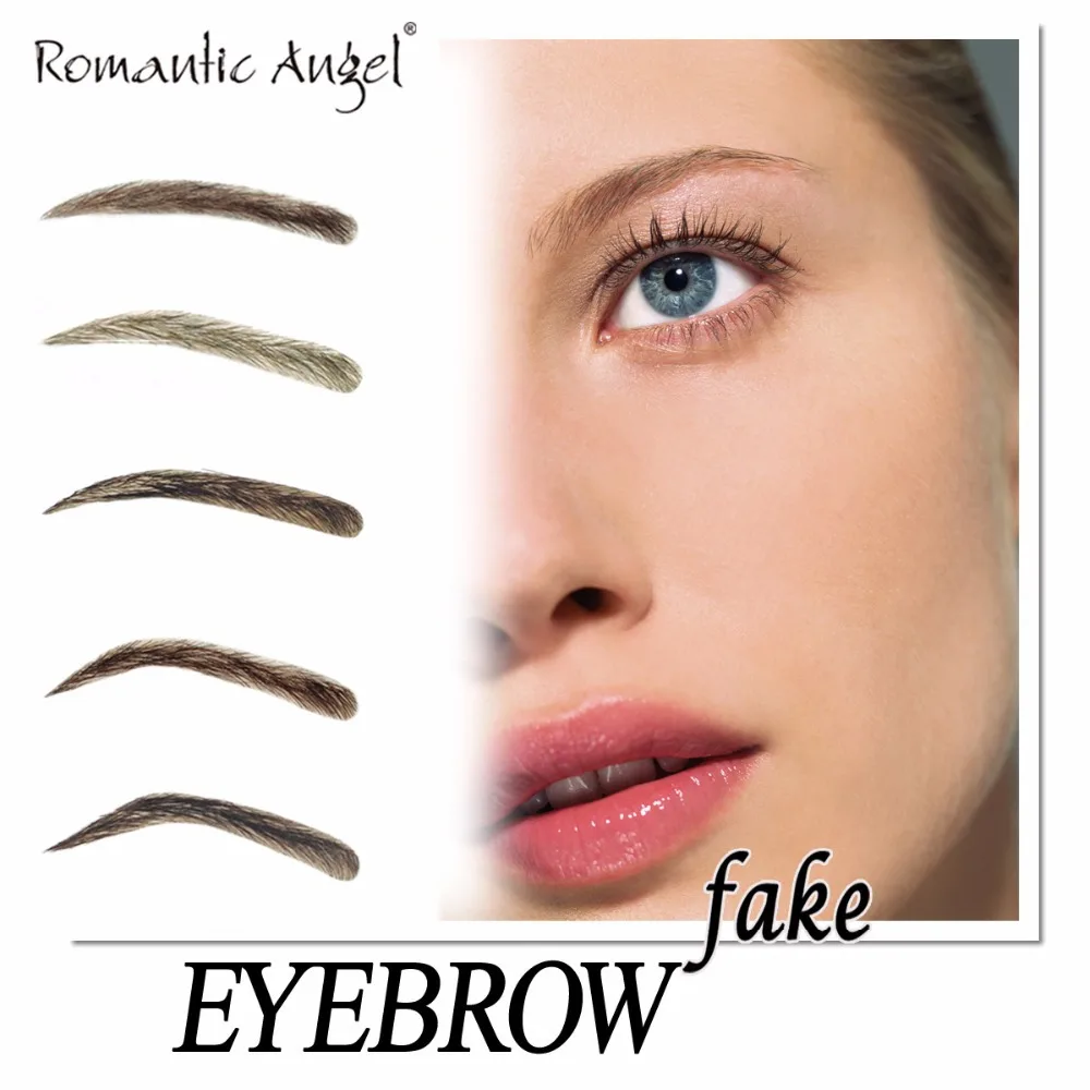 100 Human Hair False Eyebrow Hand Made Aritfical Fake Woman Eyebrow