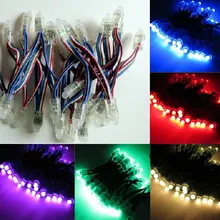 25 шт. 12 мм цветная(RGB) рассеянный куртка одноцветная светодиодная точечная лампа Punctiform Водонепроницаемый 5 V DC Водонепроницаемый IP66 рождественские украшения