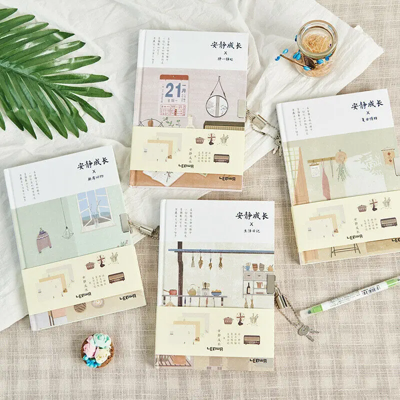 

Creative A5 Quiet Growth Lock Hardcover Notebook Thicken Notepad