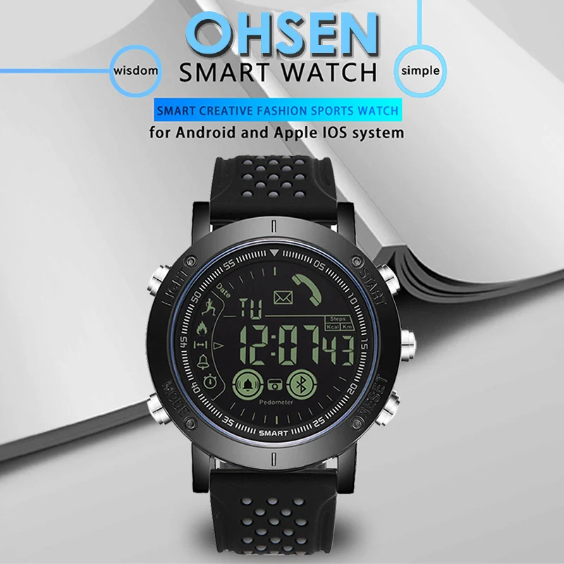 

Men Smart Watch Multi-Functional Sports Watches Digital Wristwatches Relogio Bluetooth 4.0 SMS Incoming Call Reminder