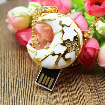 

crystal moon USB Flash Drive 16GB 32GB precious stone pen drive Give a gift to a girlfriend