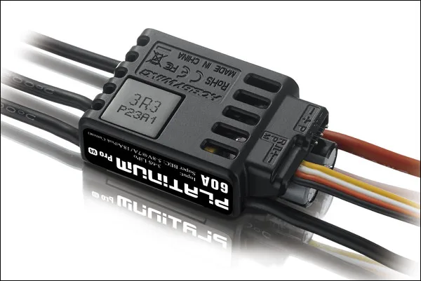 HobbyWing Platinum PRO V4 60A ESC(3 S-6 S) для 450-480 класса Heli(Пропеллер: 325-360 мм