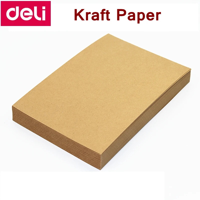100PCS/LOT Deli Kraft paper A5 A4 A3 80g 120g 160g paper Print paper print kraft paper wholesale