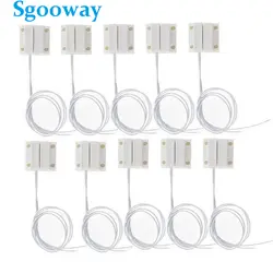 Sgooway нормально закрытый Проводной магнитный датчик двери для домашней сигнализации Бесплатная доставка