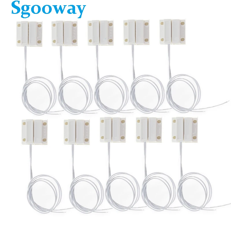 Sgooway 10 Pairs Normally Closed Wired Door Sensor For Home