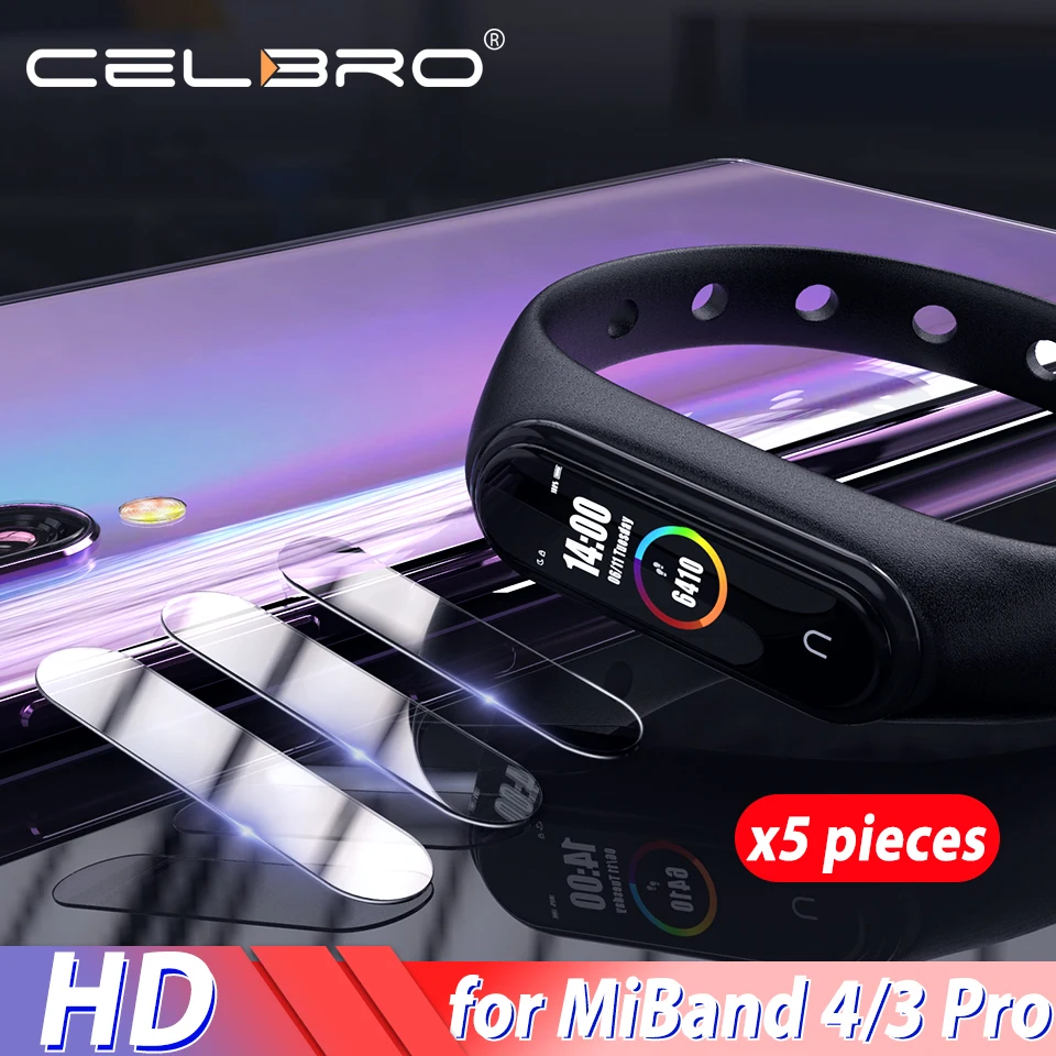 

5Pcs Screen Protector Protective Film for Xiaomi Mi Band 4 3 Pro TPU Hydrogel Flim Protection Film Anti-fall for Mi band4