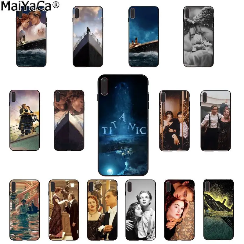 MaiYaCa пленка Титаник мягкий резиновый черный чехол для телефона Apple iPhone 8 7 6 6S Plus X XS