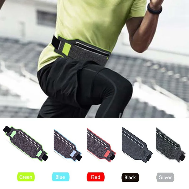 

Unisex Ultra-thin Light Running Cycling Sports Bag Pockets Waterproof Running Waist Bag Fanny Pack Mobile Phone Bag for Outdoors