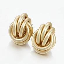 AENSOA, модные массивные серьги, золотые, серебряные, геометрические серьги для женщин, большие серьги-гвоздики, современные ювелирные изделия, вечерние, подарок