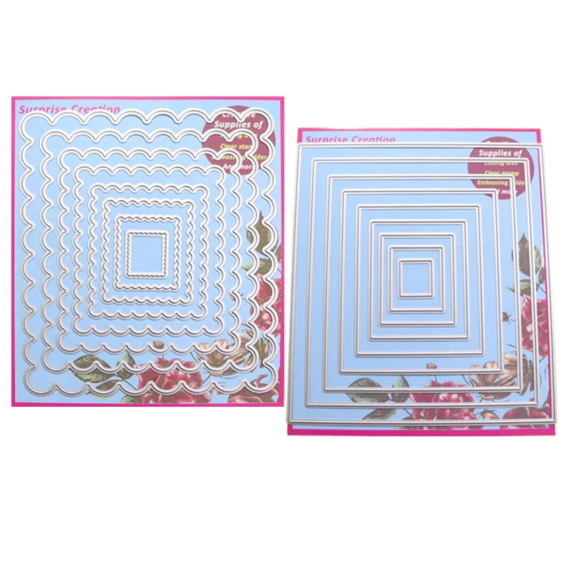 

2-Set Basic Cutting dies Rectangle Cardmaking & Scrapbooking DIY Craft stencil