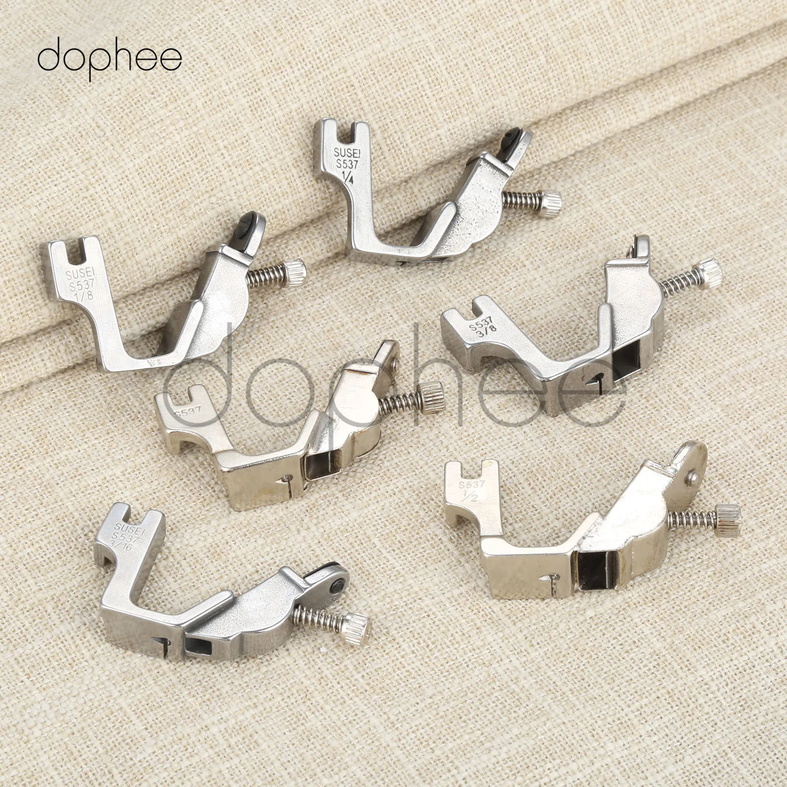 

dophee 1pc Industrial Sewing Machine Elastic Presser S537 Rolled Hem Feet Set Sewing Accessories 6 Size