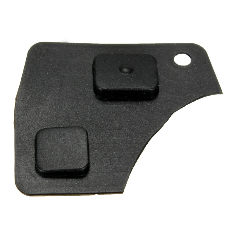 Черный 2 кнопочный ключ кожаный дистанционный Портативный Ключ Аксессуары Брелок Ремонтный комплект переключатель резиновая накладка для Toyota