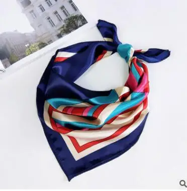 Hair Tie Band For Business Party Women Elegant Square Scarf Small Vintage Skinny Retro Head Neck Silk Satin | Аксессуары для