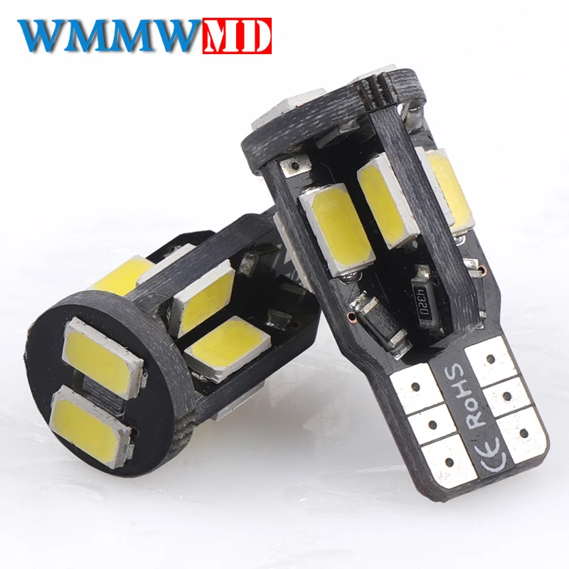 

2pcs Car Led Light T10 W5W 168 194 5630 10 SMD LED Bulb Lamp White Color for Car Auto Led Wedge Light Bulbs 12V car styling