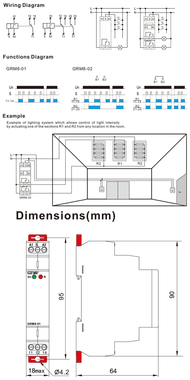 GEYA din-рейка фиксация реле 220V импульсное реле DC12V 24V 16A электронное реле с CE CB сертификатом