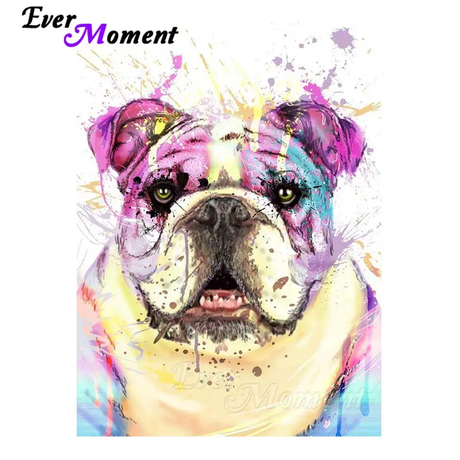 

Ever Moment Diamond Painting Dog Colorful 5D DIY Needlework Full Square Drill Rhinestone Diamond Embroidery Mosaic S2F550