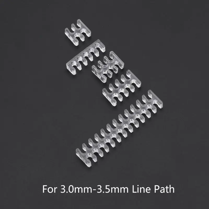 

Transparent Acrylic Cable Comb Clear Dresser For 2 mm Cables 4/5/6/8/24 Pin Computer Cable Comb
