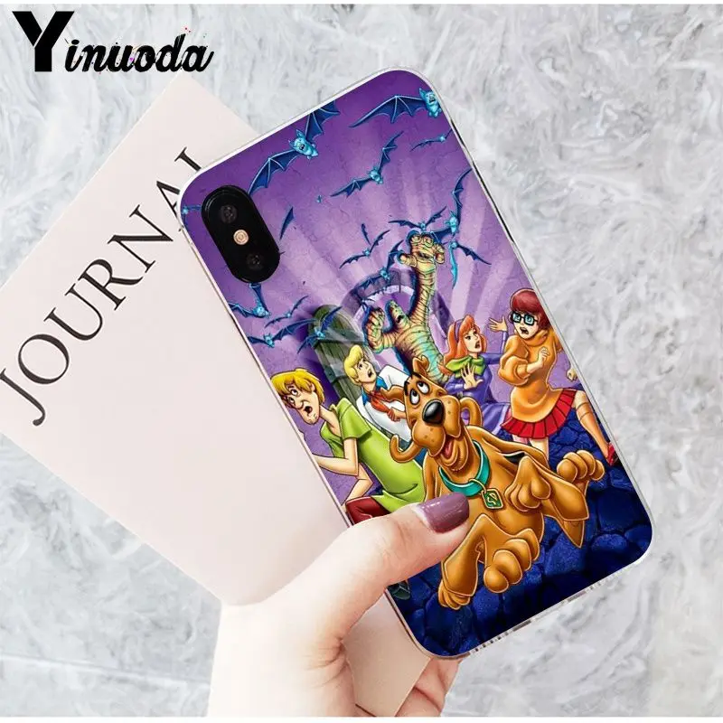 Yinuoda Shaggy и Scooby Doo прозрачный мягкий для телефона чехол для Apple iPhone 8 7 6S Plus X XS MAX 5 5S SE XR мобильные чехлы