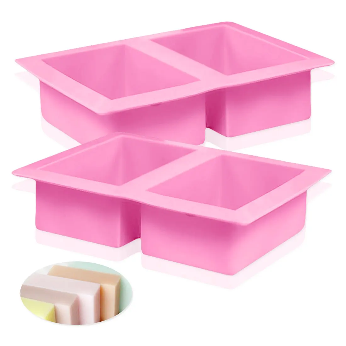 

Soap Mold Silicone Craft DIY Soap Making Mould Fondant Cake Decoration Hand Made Kitchen Accessories Cuboid Shape Molds
