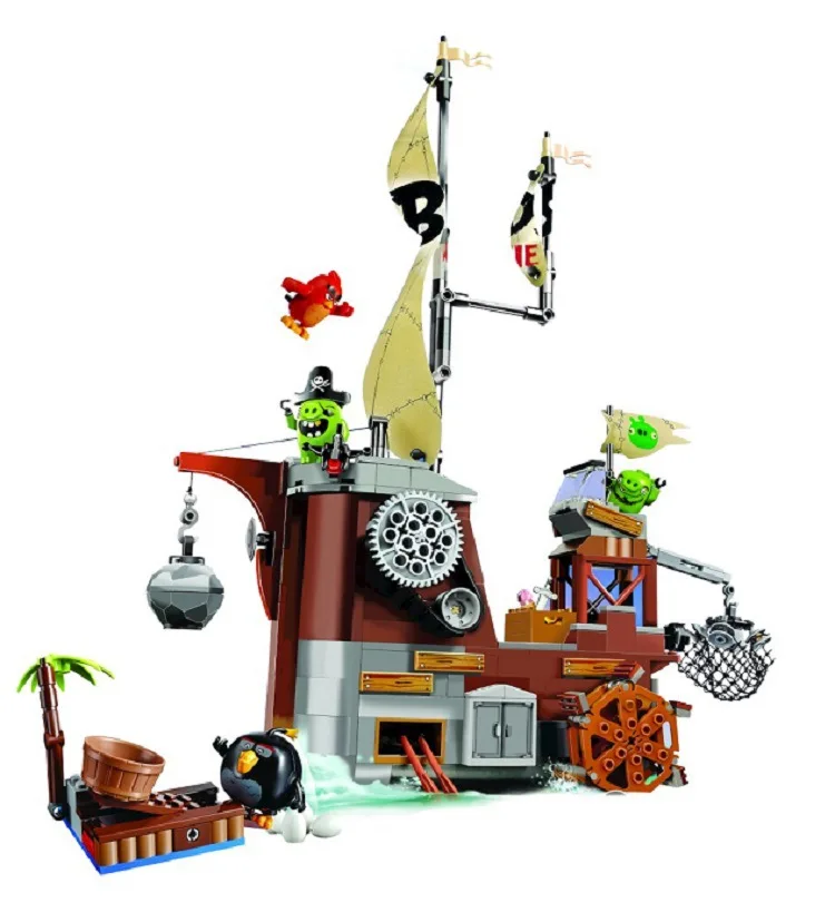 

BELA 10509 Piggy Pirate Ship Legoings 3D DIY Figures toys for children educational building blocks Birthday Gifts Christmas