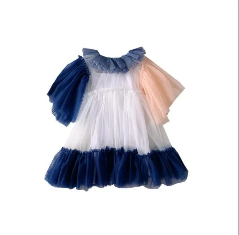 

New Retail 2019 Children Girls Summer Boutique Fairy Mesh Dress, Baby Kids Fashion Dresses Set White Underwear+ Mesh Dress 3-7T
