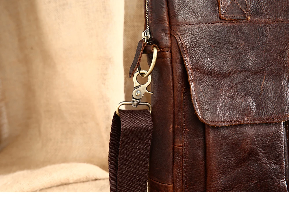 Знаменитый брендовый в винтажном стиле Crazy Horse кожаный мужской портфель для ноутбука, деловой чехол из натуральной кожи, мужская сумка через плечо