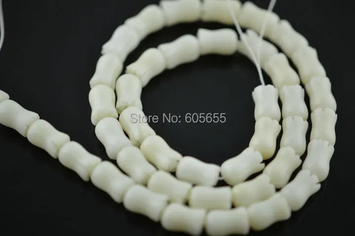 

4x7mm White Coral Carved Tulip Loose Beads 5 strands per lot
