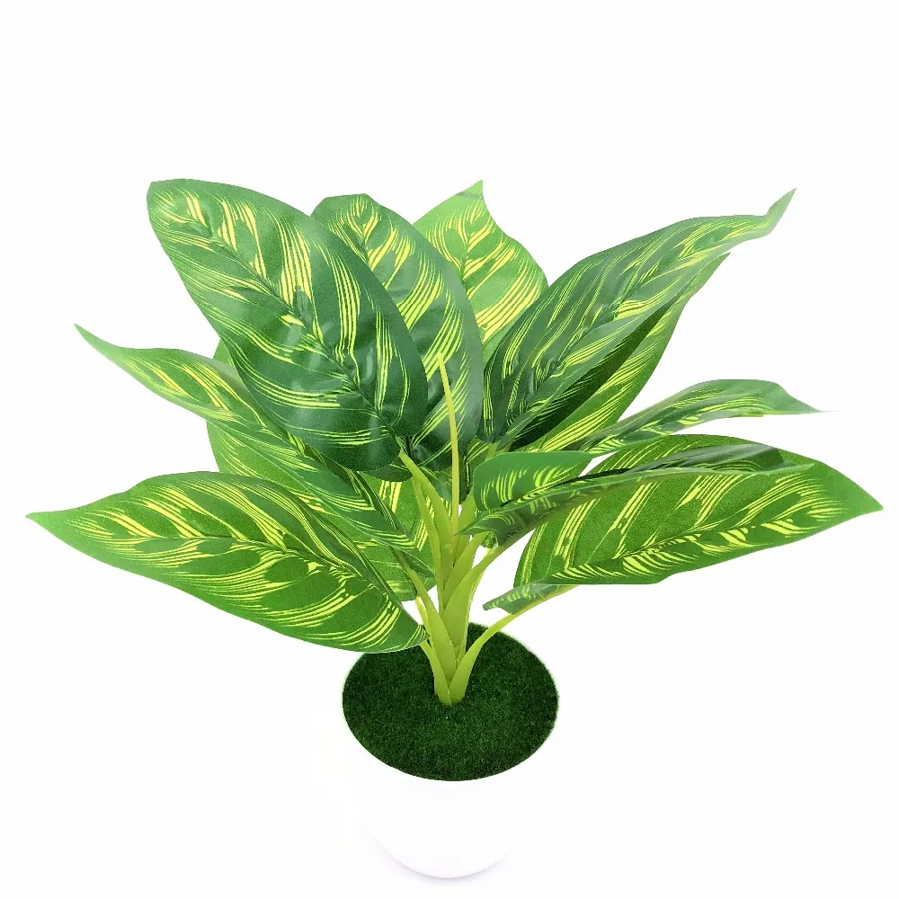 

1pc wedding decoration flowers Artificial plant diy with vase Fake Green Pot Plants for Home bathroom office party Decor