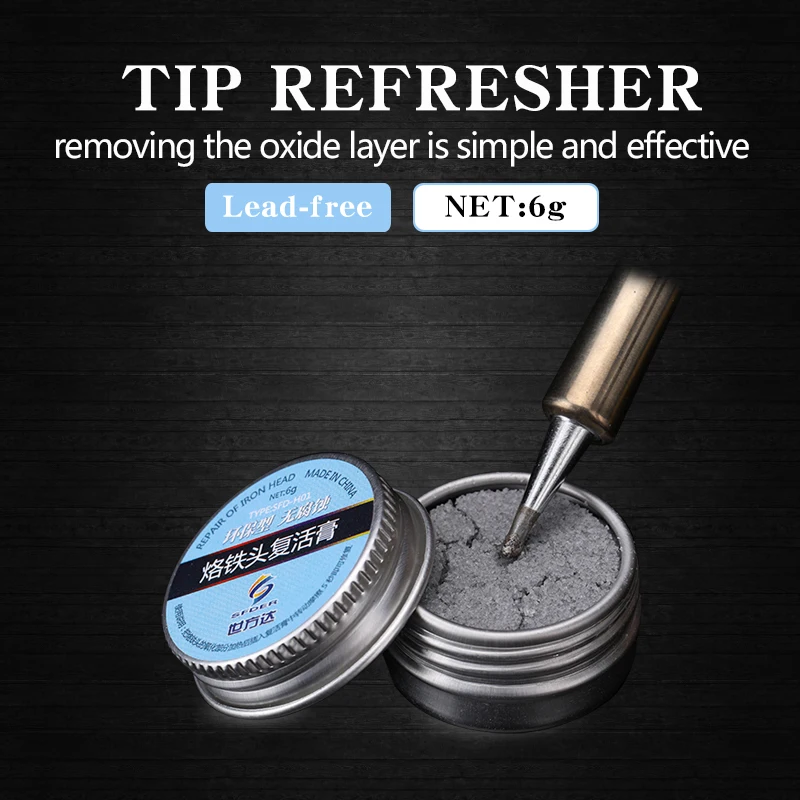 Soldering Iron Lead-Free Tip Refresher Clean Paste for Oxide Solder Iron Tip Head Resurrection Repair Tools hot sale soldering iron free tip refresher clean paste for oxide solder iron tip head resurrection repair tools