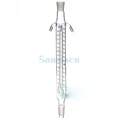 300mm 19/26 Socket Joint Dimroth Reflux Glass Condenser Drip Distillation Lab 300mm 19/26 Socket Joint Dimroth Reflux Glass Condenser Drip Distillation Lab
