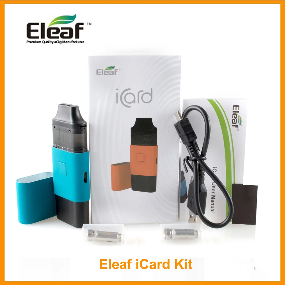 

RU/US Original Eleaf iCard kit with Built in 650mAh 2ml Cartridge And ID 1.2ohm coil Dual-purpose Cover Vs iCare Mini E-Cig