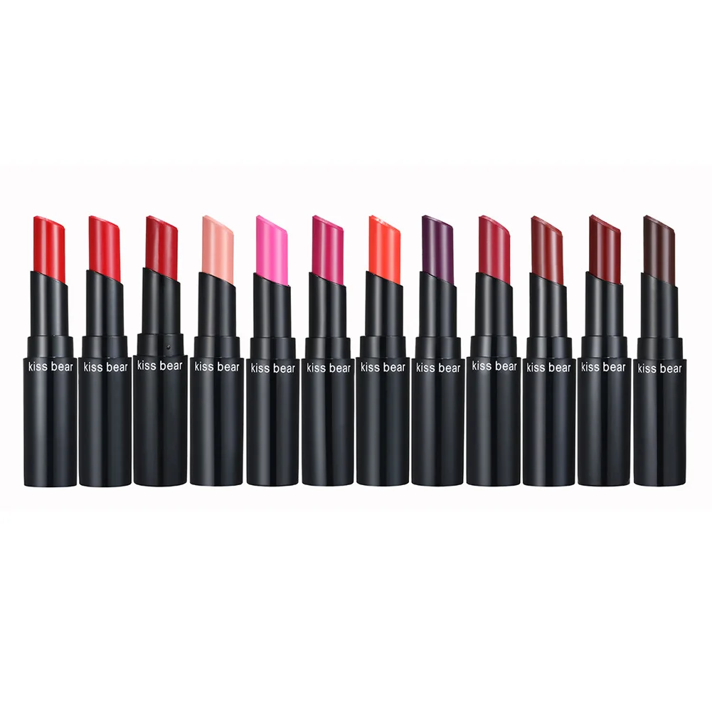 

Kiss Bear Brand Beauty Matte Lipstick Long Lasting Moisturizing Non-decolored Lips Cosmetics Lipgloss Makeup Matte Lipstick