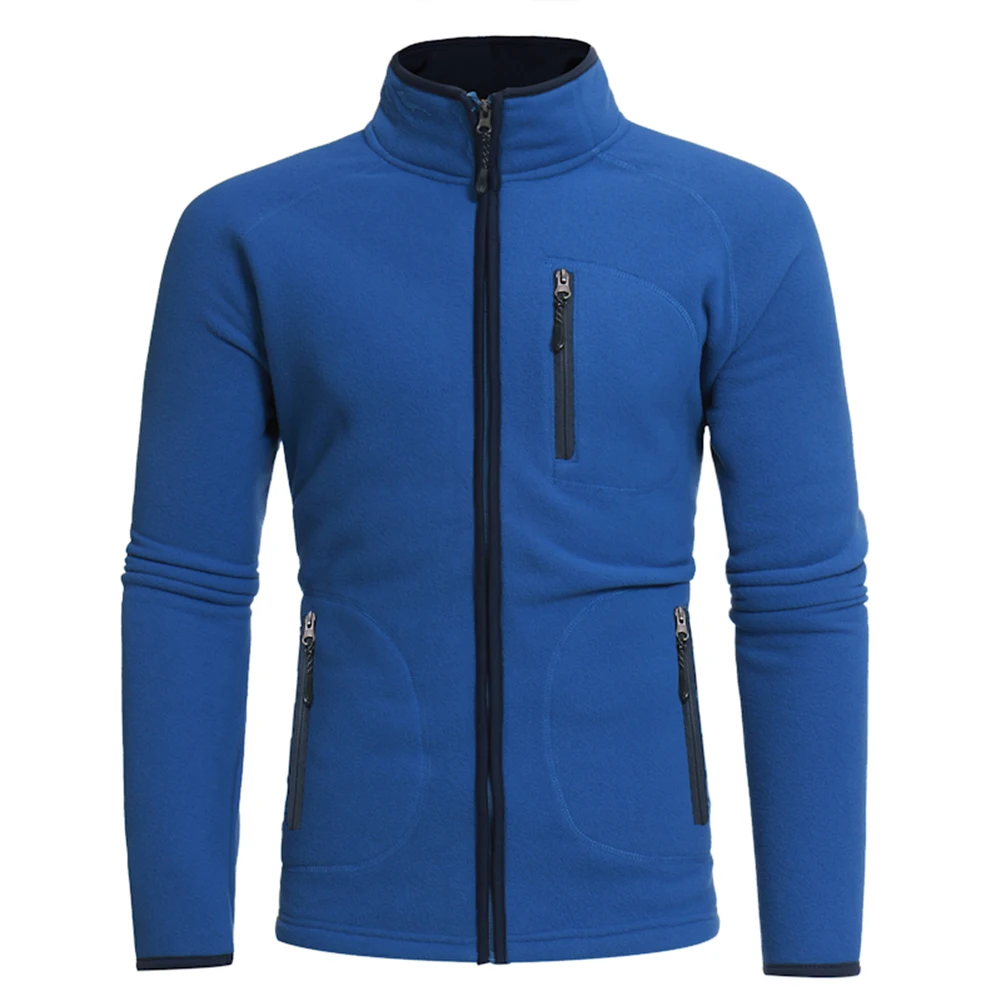 

Men's Warm Coat Casual Long Sleeve Zipper Pockets Outerwear Slim Fit Jacket
